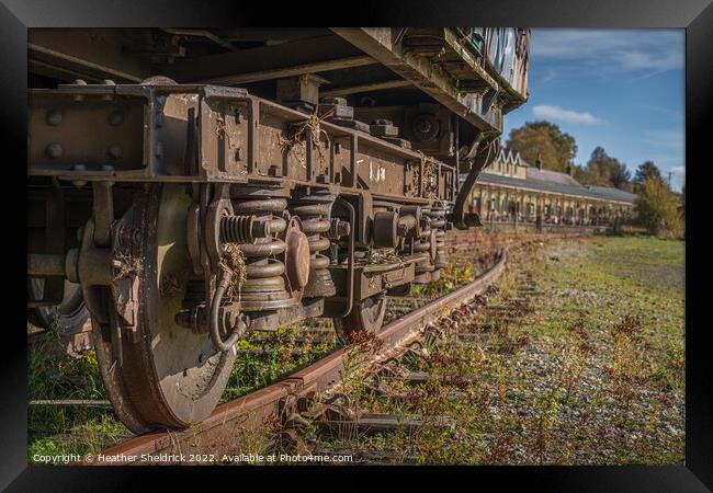Rusting Abandoned Rolling Stock at Hellifield Station Framed Print by Heather Sheldrick