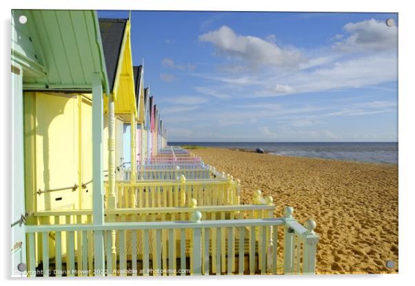  Mersea Beach Huts Summer day Acrylic by Diana Mower