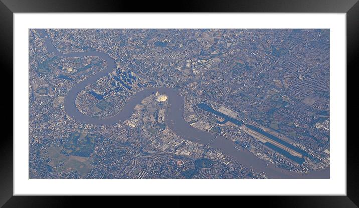City of London from the air Framed Mounted Print by Allan Durward Photography