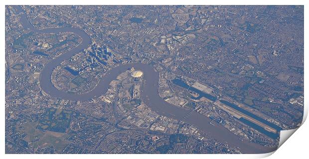 City of London from the air Print by Allan Durward Photography