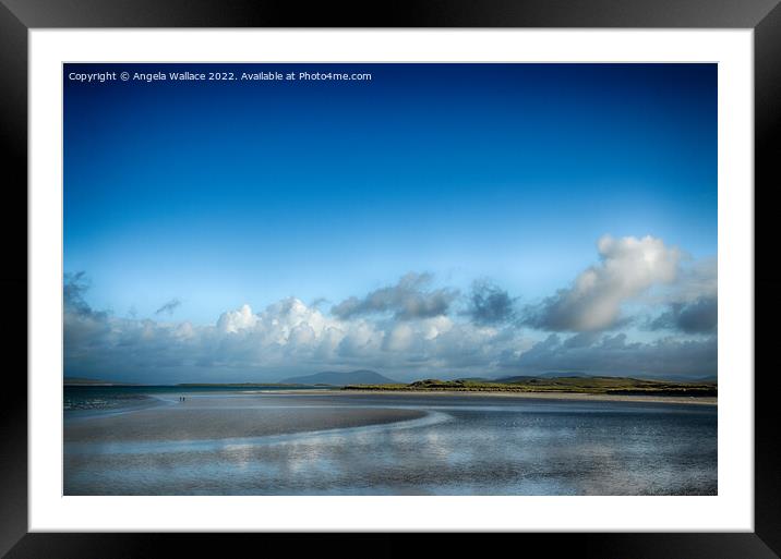 Clachan sands Beach North Uist Framed Mounted Print by Angela Wallace