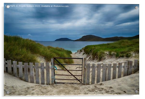 The Gate Vatersay Beach Acrylic by Angela Wallace