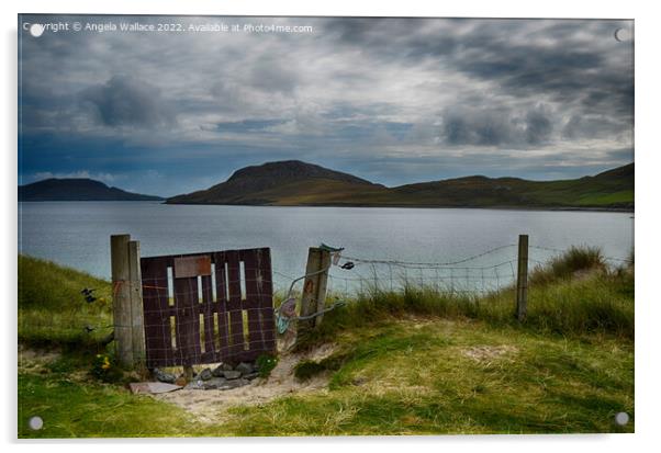 The gate Vatersay Acrylic by Angela Wallace