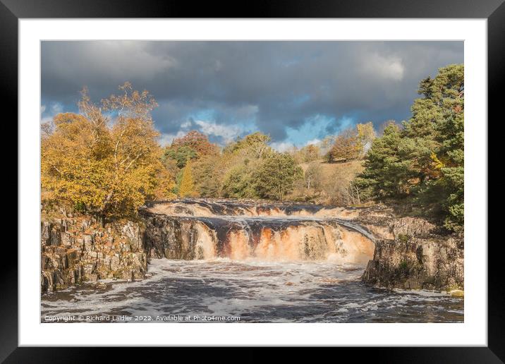 Autumn Splendour at Low Force Waterfall, Teesdale Framed Mounted Print by Richard Laidler