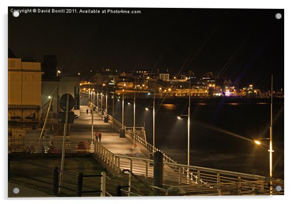 Bridlington Prom Acrylic by David Borrill