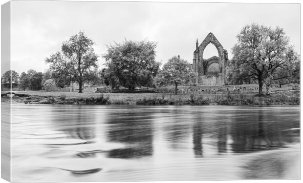 Bolton Abbey over the River Wharfe Canvas Print by Jason Wells