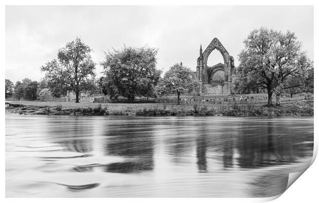 Bolton Abbey over the River Wharfe Print by Jason Wells
