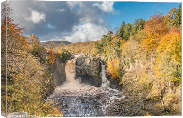 Autumn Splendour at High Force Waterfall, Teesdale Canvas Print by Richard Laidler