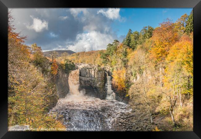 Autumn Splendour at High Force Waterfall, Teesdale Framed Print by Richard Laidler