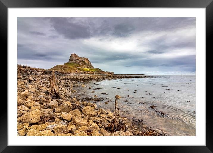 Lindisfarne Castle on Holy island Framed Mounted Print by James Marsden