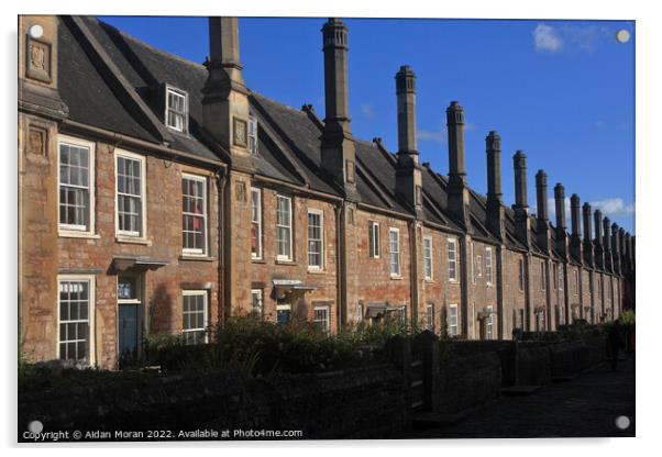 The Vicars Close, Wells, Somerset  Acrylic by Aidan Moran