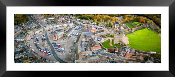 Richmond Town Square and Castle Framed Mounted Print by Apollo Aerial Photography