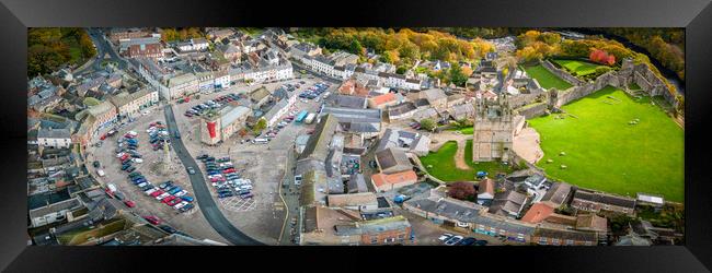 Richmond Town Square and Castle Framed Print by Apollo Aerial Photography
