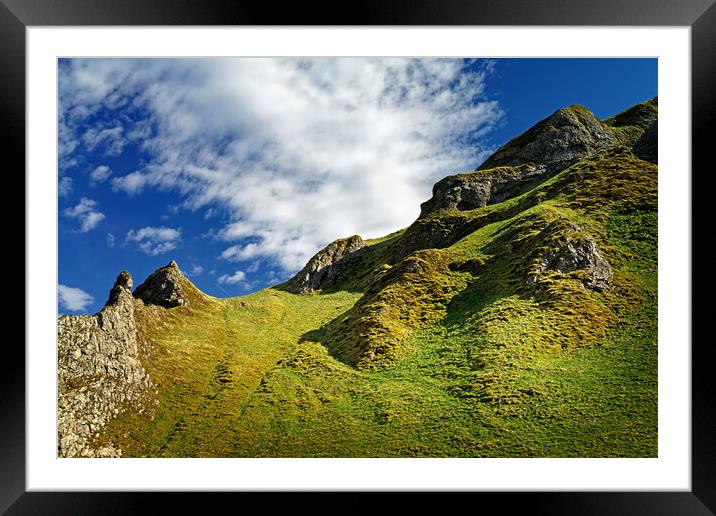 Limestone Pinnacles, Winnats Pass, Peak District Framed Mounted Print by Darren Galpin