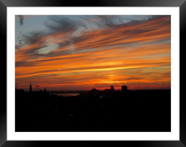 Sunset over Ottawa Framed Mounted Print by Stephanie Moore
