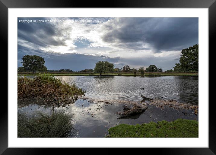 Dramatic stormy sky at Bushy Park Framed Mounted Print by Kevin White
