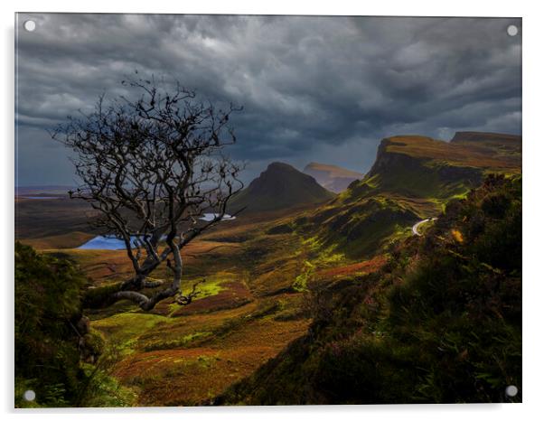 The Quiraing, Isle Of Skye.  Acrylic by Tommy Dickson