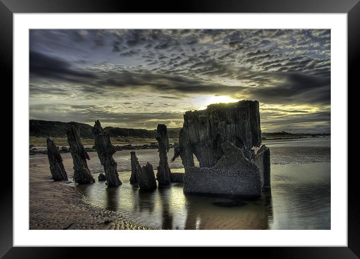 HDR Wreck Framed Mounted Print by Sam Smith