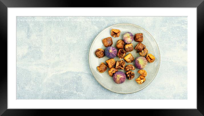 Candied figs, autumnal dessert, space for text Framed Mounted Print by Mykola Lunov Mykola