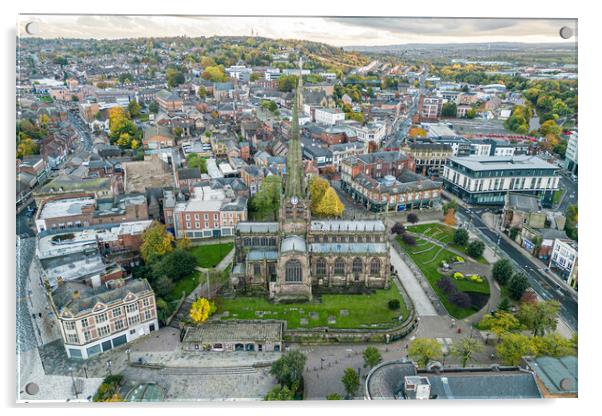 Rotherham Minster Acrylic by Apollo Aerial Photography