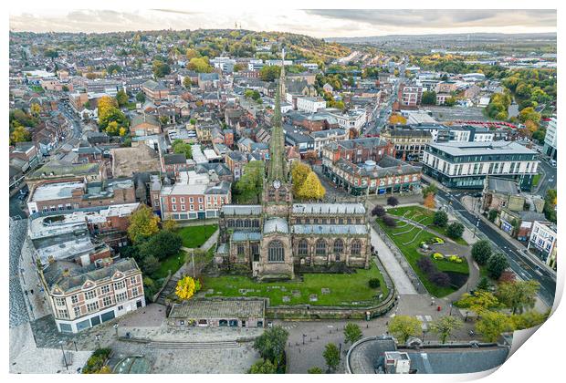 Rotherham Minster Print by Apollo Aerial Photography