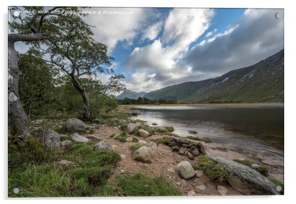 Little beach at Glen Etive Acrylic by Kevin White