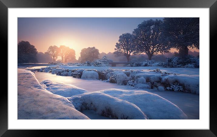 Winters Sunrise Framed Mounted Print by Picture Wizard