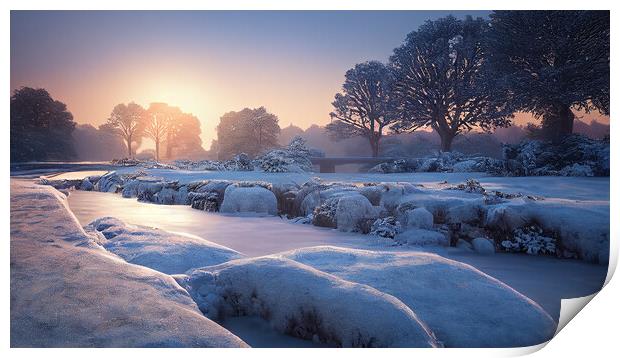 Winters Sunrise Print by Picture Wizard