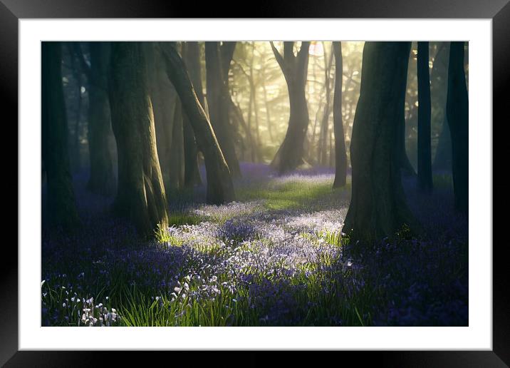 Bluebells Framed Mounted Print by Picture Wizard