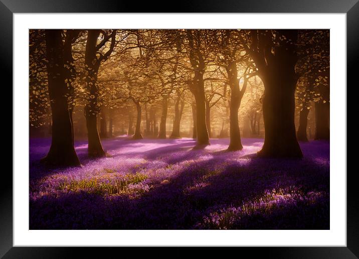 Bluebell Wood Framed Mounted Print by Picture Wizard
