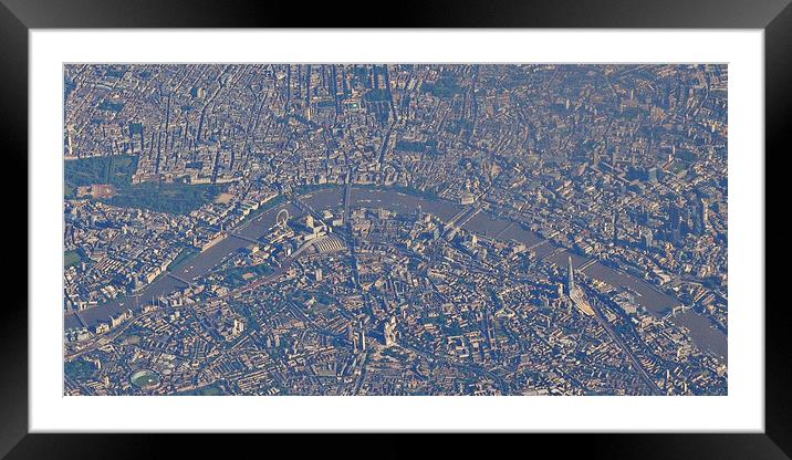 London town from the sky Framed Mounted Print by Allan Durward Photography