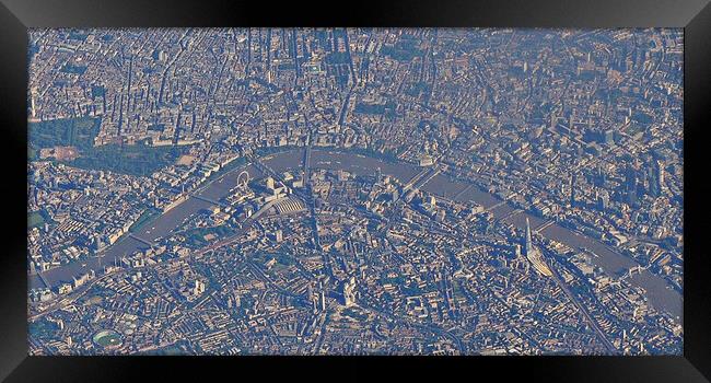 London town from the sky Framed Print by Allan Durward Photography