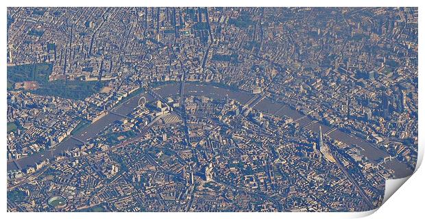 London town from the sky Print by Allan Durward Photography