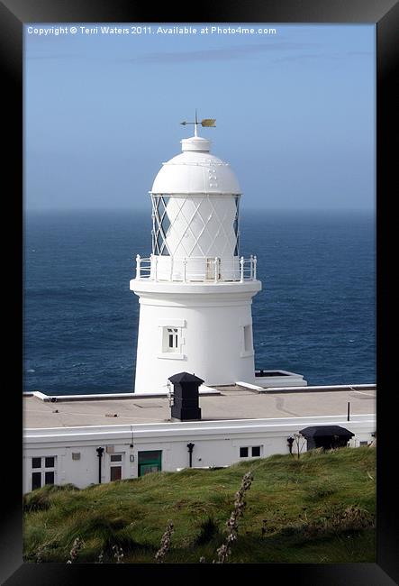 Pendeen Watch Lighthouse Framed Print by Terri Waters