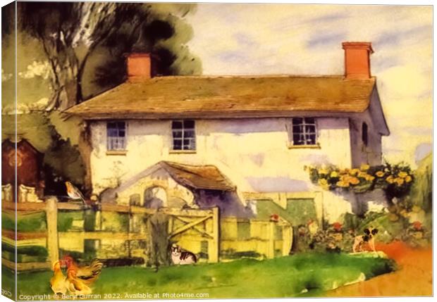 Idyllic Cottage Life Canvas Print by Beryl Curran