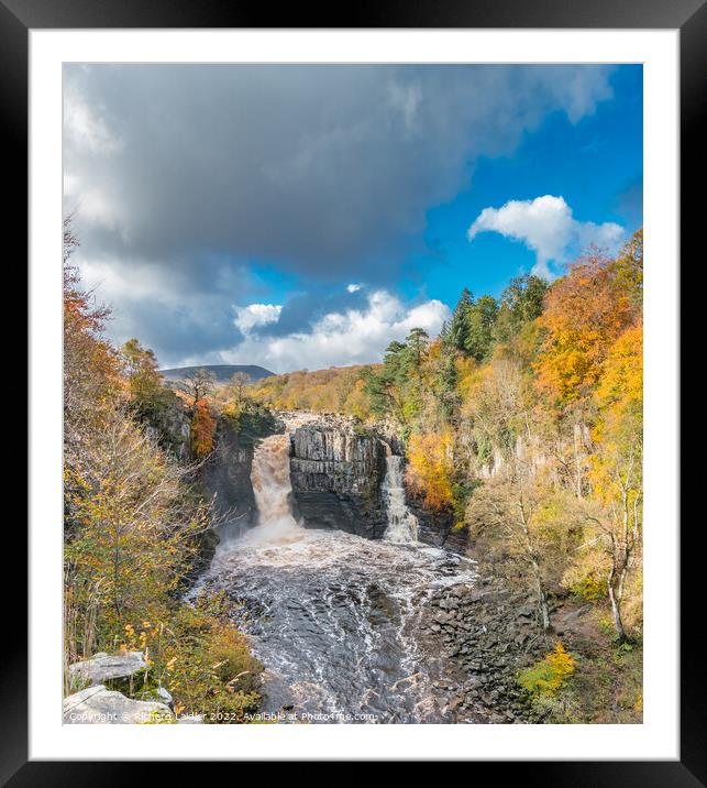 Autumn Splendour at High Force Waterfall, (2) Framed Mounted Print by Richard Laidler