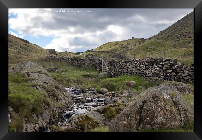Small stream on Kirston Pass Framed Print by Kevin White