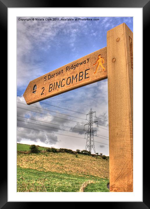 Countryside Sign Post Framed Mounted Print by Nicola Clark