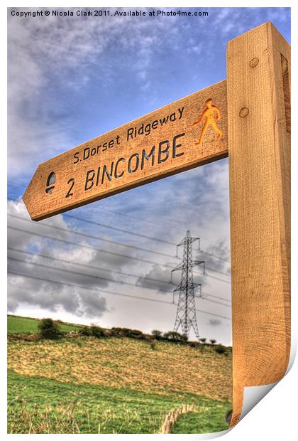Countryside Sign Post Print by Nicola Clark