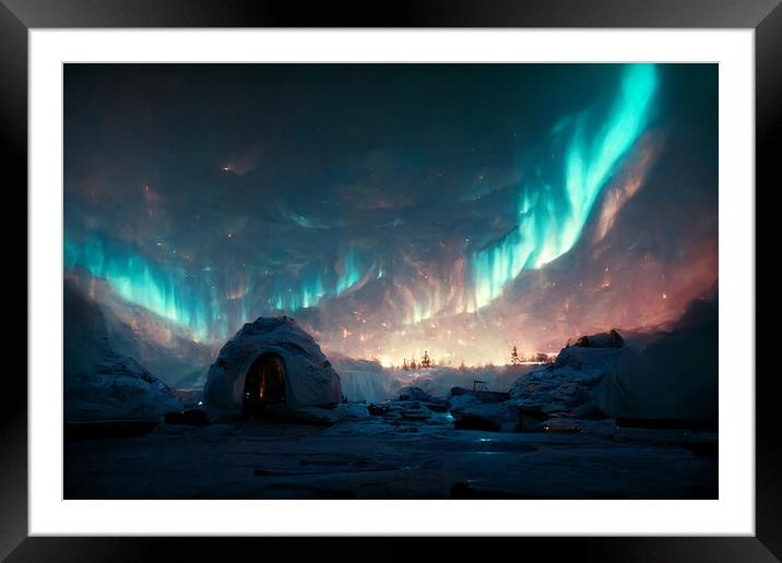 The Northen Lights Framed Mounted Print by Picture Wizard