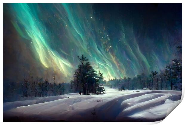 The Northern Lights Print by Picture Wizard