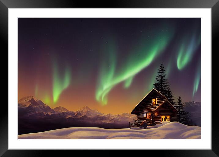 Under The Aurora Framed Mounted Print by Picture Wizard