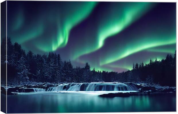 The Northern Lights Canvas Print by Picture Wizard
