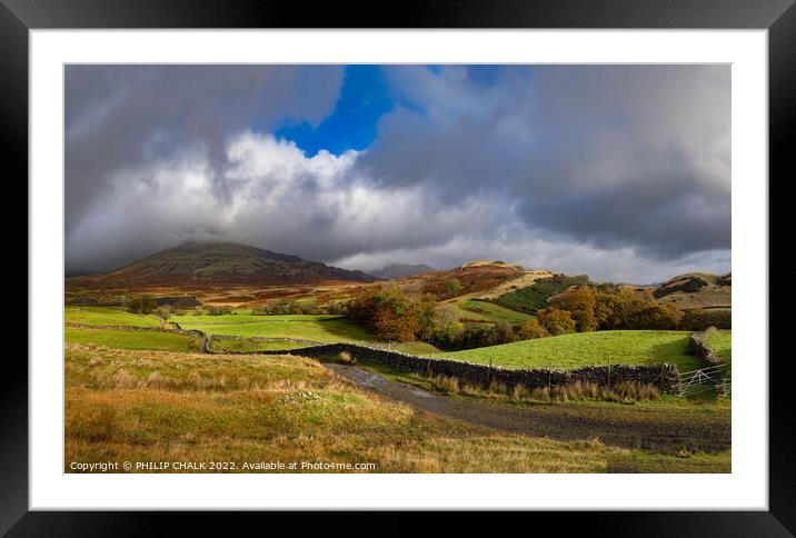 Path to the old man of Coniston 828  Framed Mounted Print by PHILIP CHALK