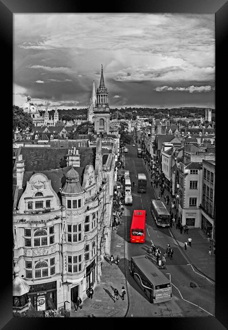 A Red Bus  Framed Print by Joyce Storey
