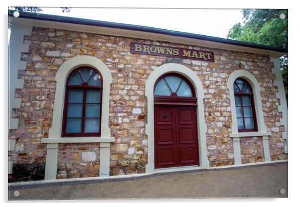 Darwin Heritage Buildings – Browns Mart Acrylic by Antonio Ribeiro