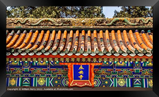Forever Peace Temple Gate Beihai Park Beijing China Framed Print by William Perry