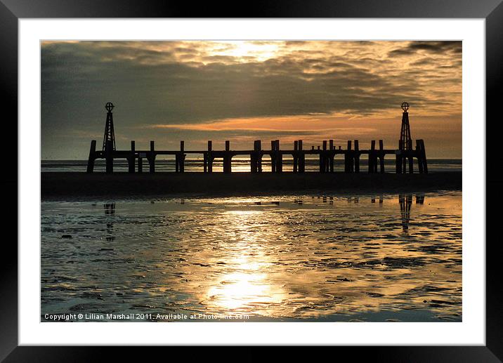 The Old St Annes Pier. Framed Mounted Print by Lilian Marshall