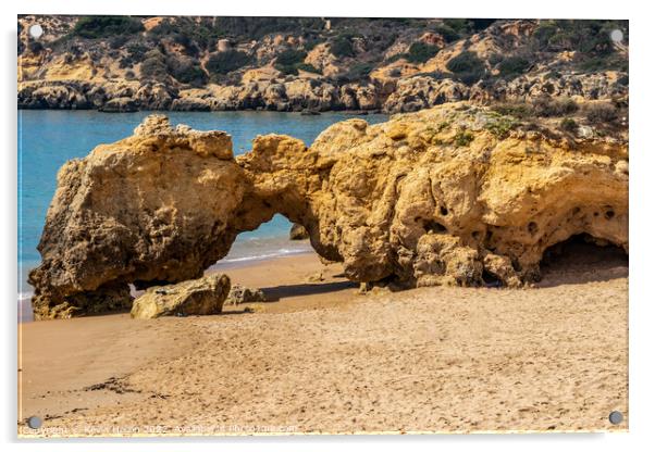 Praia da Oura (Leste) Albufeira, Algarve, Portugal Acrylic by Kevin Hellon