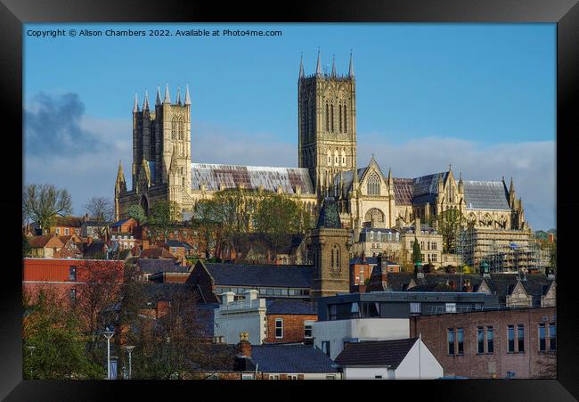 Lincoln Cathedral  Framed Print by Alison Chambers